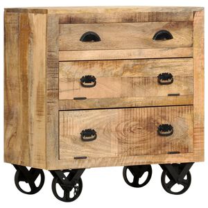 vidaXL Side Cabinet with Drawer Brown 70 x 38 x 63 cm Solid mango wood