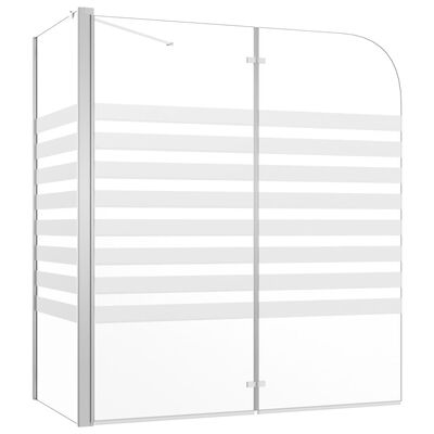vidaXL Bath Enclosure 120x68x130 cm Tempered Glass Stripe