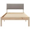 vidaXL Bed frame Brown and taupe 90 x 200 cm Solid pine wood