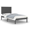 vidaXL Bed Frame without Mattress Grey 90x200 cm Solid Wood Pine