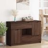vidaXL Sideboard with Drawer Brown Oak 100 x 30 x 65.6 Engineered Wood