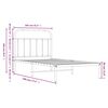 vidaXL Metal Bed Frame without Mattress with Headboard White 100x190cm