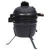 vidaXL 2-in-1 Kamado Barbecue Grill Smoker Ceramic 56 cm Black