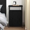 vidaXL Bedside Cabinet Black oak Engineered Wood