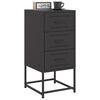 vidaXL Bedside Cabinets 2 pcs Black 36x39x78 cm Steel