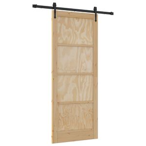 vidaXL Sliding Door ORKDAL 86 x 211 cm Solid Pine Wood Natural