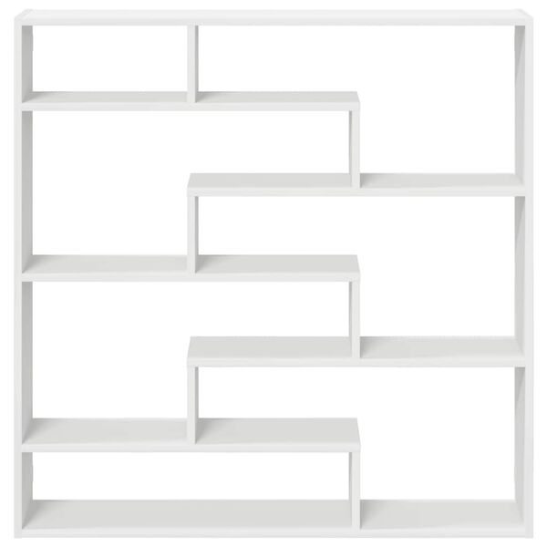 vidaXL Wall Cube Shelf 7 Compartments White Engineered Wood