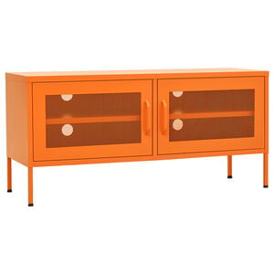 vidaXL TV Cabinet | Orange | Steel | Small to Medium | TV Cabinet | Rectangular