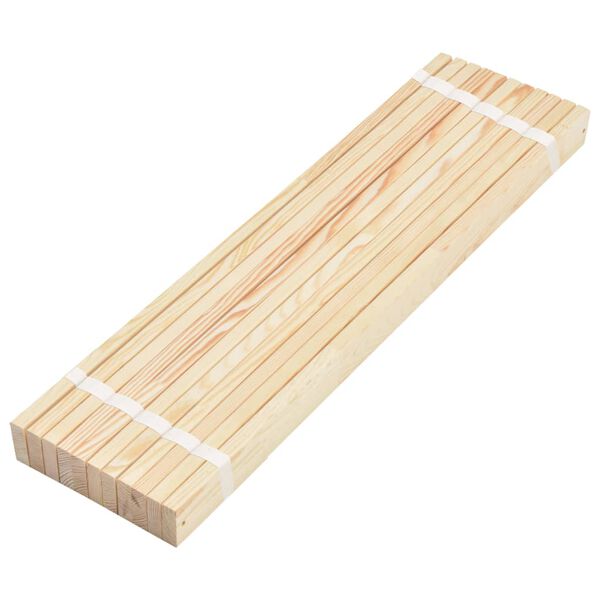 vidaXL Roll up Bed Bases 2 pcs with 11 Slats 90x200 cm Solid Pinewood