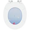 vidaXL Toilet Seat Blue 44 x 38 cm MDF board