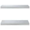 vidaXL Wall Shelves 2 pcs 50x23.5x3 cm Silver Stainless Steel