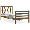vidaXL Bed Frame without Mattress Honey Brown Single Solid Wood
