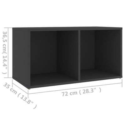 vidaXL TV Cabinet Grey 72x35x36.5 cm Chipboard