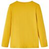 Kids' T-shirt with Long Sleeves Dark Ochre 128