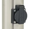 vidaXL Bollard Light with Outlet 50 cm Stainless Steel IP44
