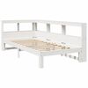 vidaXL Bookcase Bed without Mattress White 75x190 cm Small Single Solid Wood Pine