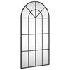 vidaXL Wall Mirror Black 50x100 cm Arch Iron