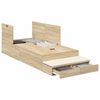 vidaXL Storage Bed Frame with Drawer Sonoma Oak 100 cm Engineered Wood