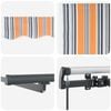 vidaXL Retractable Awning Manual Multicolour 400 x 300 cm Fabric