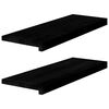 vidaXL Window Sills 2 pcs Brown Black 70x30x2 cm Solid Wood Oak