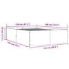 vidaXL Bed Frame without Mattress Concrete Grey 120x190 cm Small Double