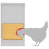 vidaXL Chicken Feeder 2 pcs Silver 60.5 x 29 x 51 cm Galvanised Steel