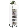vidaXL Shoe Cabinet High Gloss White 30x35x105 cm Engineered Wood