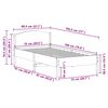 vidaXL Bed Frame without Mattress 75x190 cm Small Single Solid Wood Pine