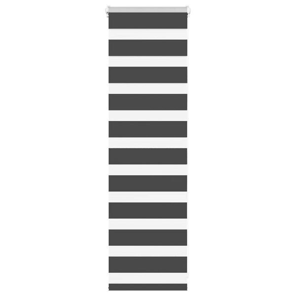 vidaXL Zebra Blind Black 55x100 cm Fabric Width 50.9 cm Polyester