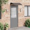 vidaXL Door Canopy Black 80x75 cm Polycarbonate