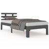 vidaXL Bed Frame without Mattress Grey Solid Wood 90x200 cm