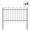 vidaXL Garden Fence BOXTEL 8 pcs 13.6 x 1.2 m Powder-coated Steel Grey