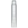 vidaXL Arched Gabion Basket 400x50x200/220 cm Galvanised Iron