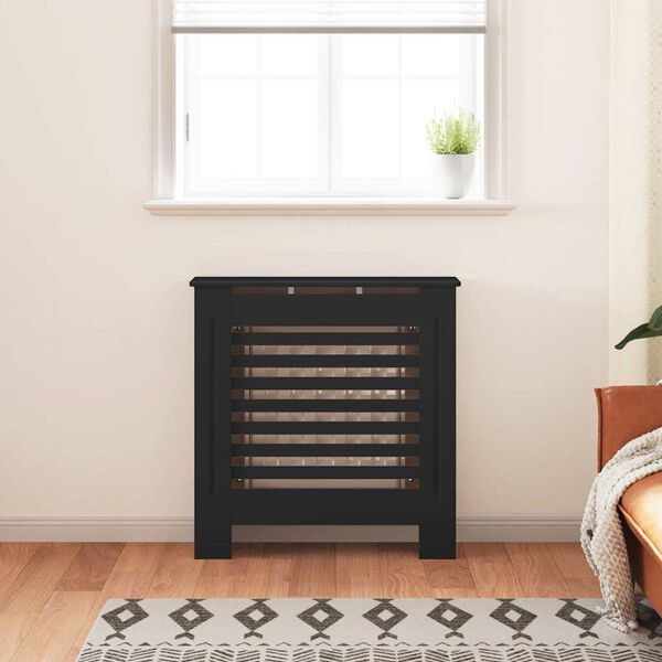 vidaXL MDF Radiator Cover Black 78 cm