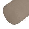 vidaXL Bolster Pillows 2 pcs Taupe Ø 25 x 70 cm Microfibre Fabric