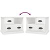 vidaXL Bedside Cabinet High Gloss White 60x39x45 cm