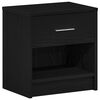 vidaXL Bedside Cabinet with Drawer Black 39x28x41 cm