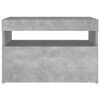 vidaXL Bedside Cabinet & LED Lights Concrete Grey 60x35x40 cm