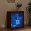 vidaXL Sideboard with LED Lights Brown Oak 60.5x37x67 cm