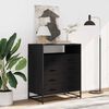 vidaXL Drawer Cabinet Black 70x41x83.5 cm Engineered Wood