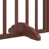 vidaXL Dog Gate with Door Foldable 12 Panels Brown 600 cm Poplar Wood