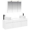 vidaXL Bathroom Cabinet Set 4 pcs White Engineered Wood