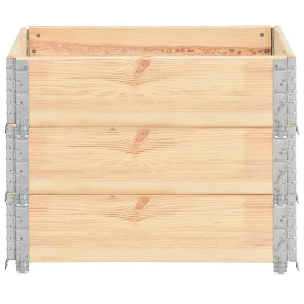 vidaXL Pallet Collars 3 pcs 60x80 cm Solid Pine Wood