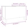 vidaXL Record Cabinet Black 74.5x38x48 cm Engineered Wood