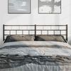 vidaXL Metal Headboard Black 193 cm