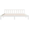 vidaXL Extra Long Bed Frame without Mattress White 180x220 cm Solid Wood Pine