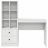 vidaXL Desk with Drawer 2 pcs White