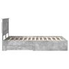 vidaXL Bed Frame Concrete Grey 120 x 200 cm Engineered Wood