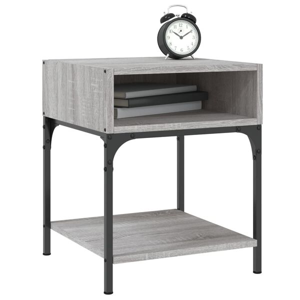 vidaXL Bedside Table Grey Sonoma 40x41x50 cm Engineered Wood