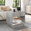 vidaXL Coffee Table with Infinity LED Concrete Grey 50x50x50 cm